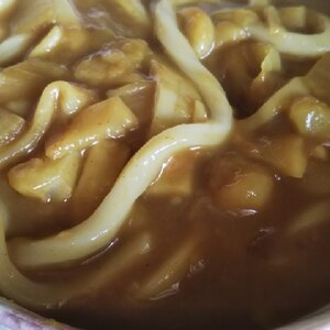 余ったカレーでカレーうどん♪